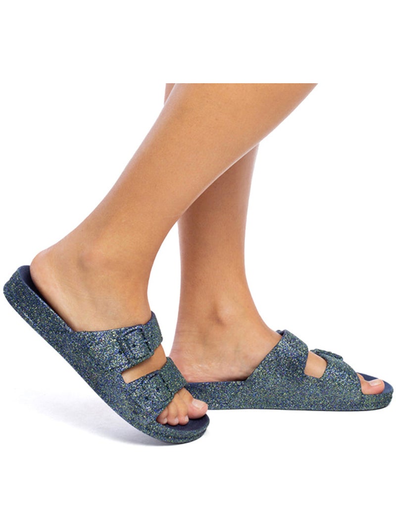 Sandales plates Femme Bleu marine - Kiabi