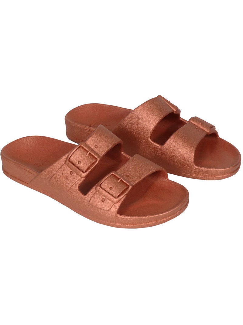 Sandales plates Femme Brique - Kiabi