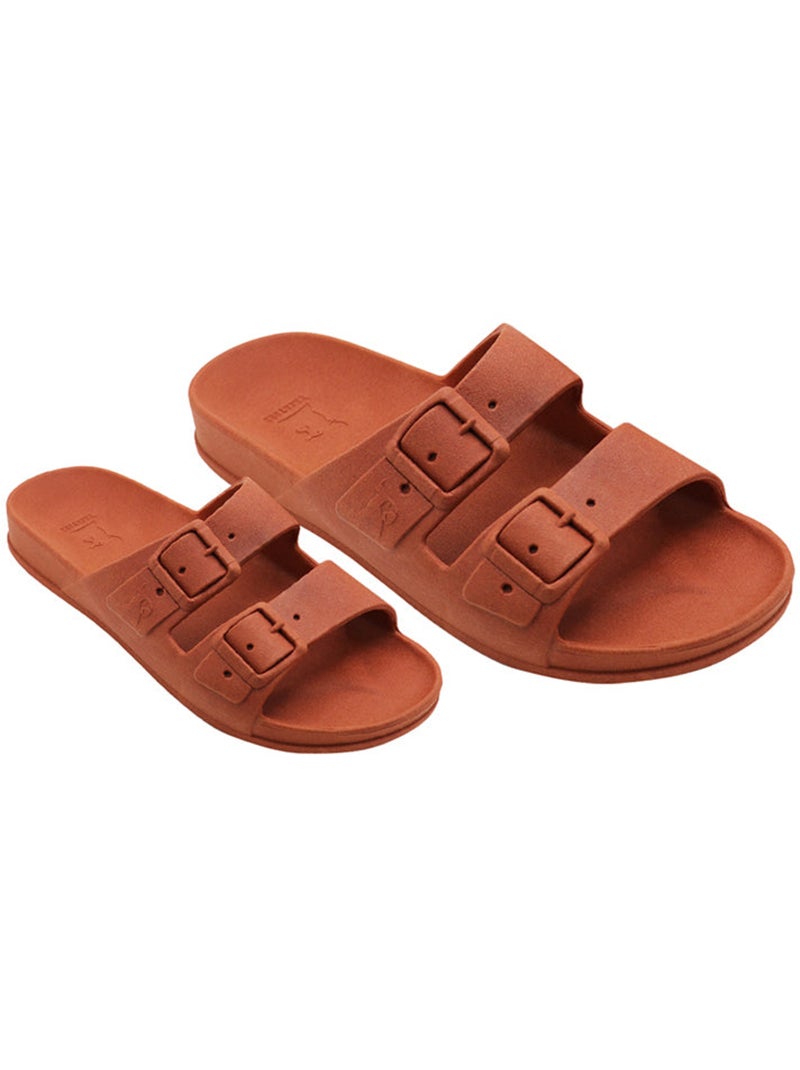 Sandales plates Femme Brique - Kiabi