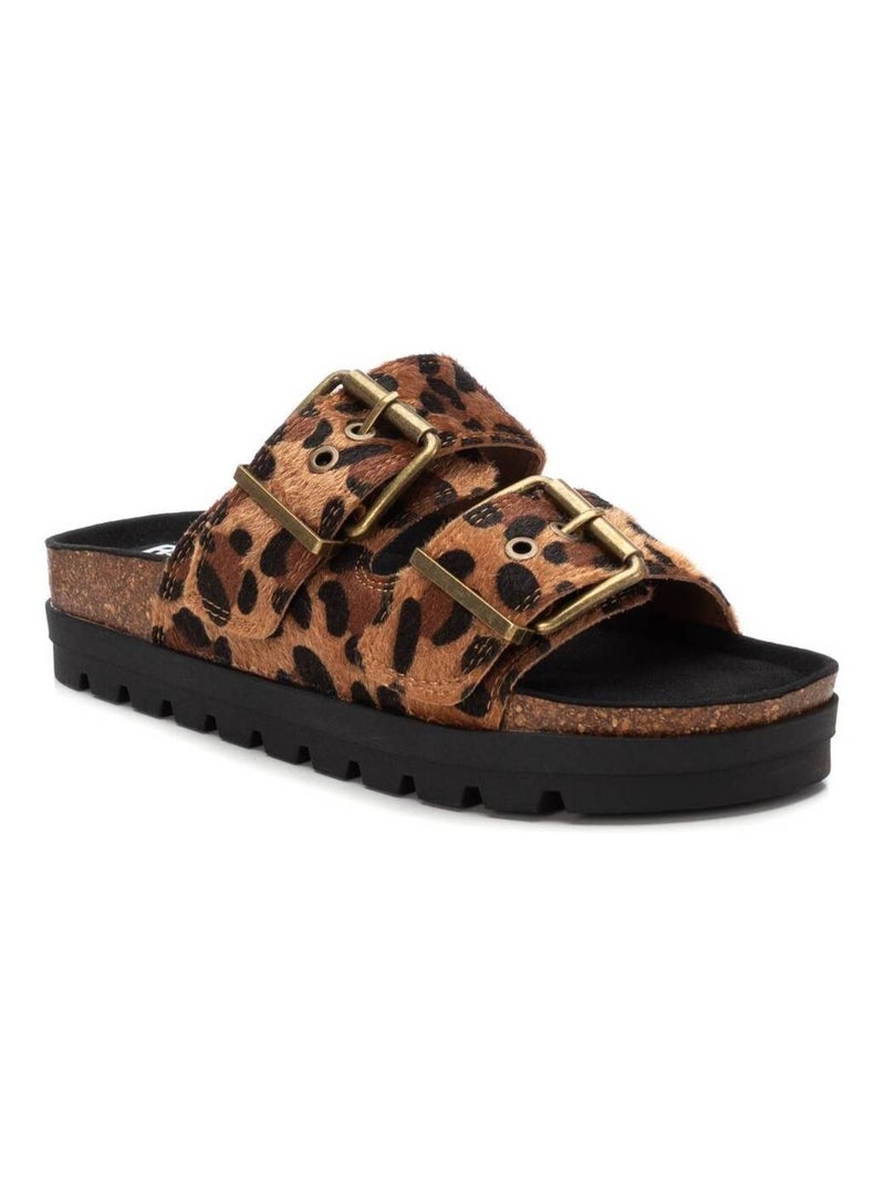 Sandales plates femme Camel - Kiabi