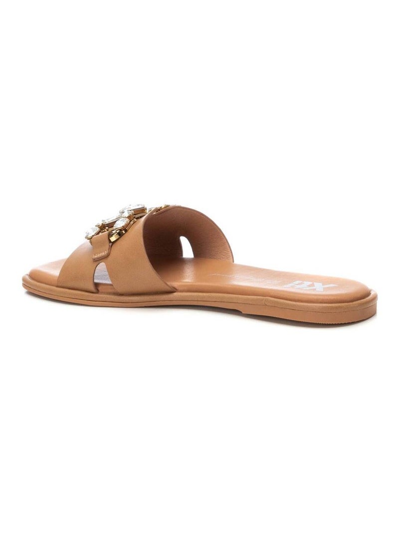 Sandales plates femme Camel - Kiabi