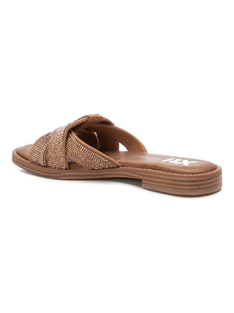 Sandales plates femme Camel - Kiabi