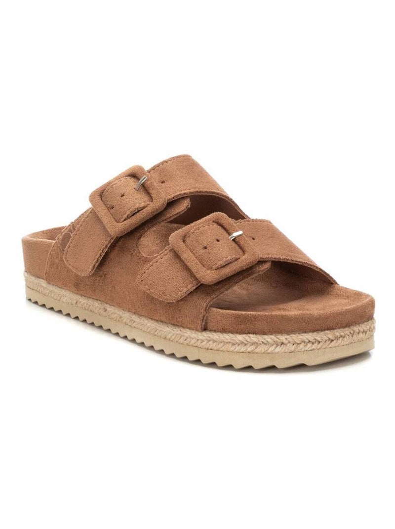Sandales plates femme Camel - Kiabi