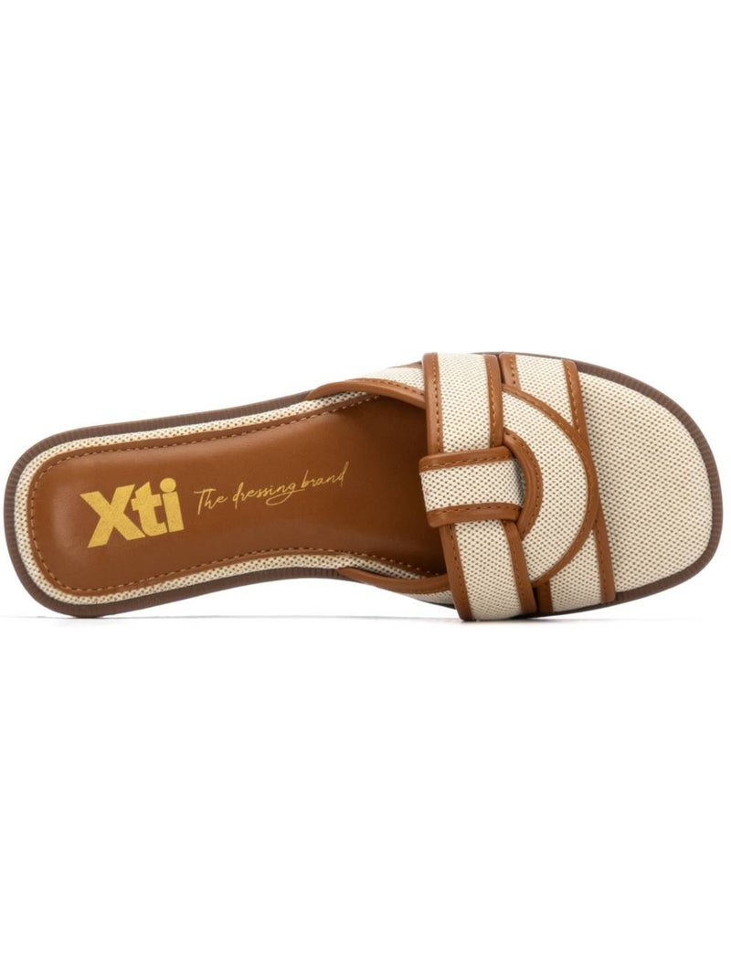 Sandales plates femme Camel - Kiabi