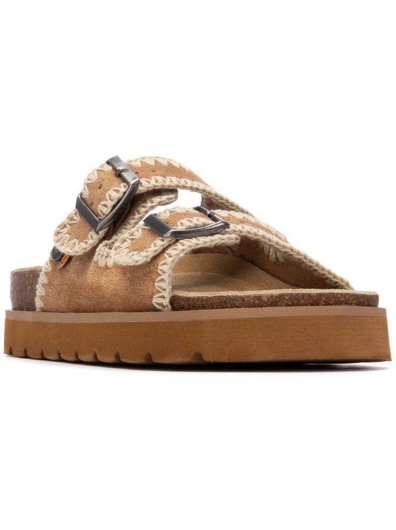 Sandales plates femme Camel - Kiabi