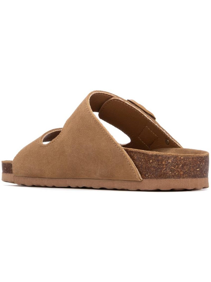 Sandales plates femme Camel - Kiabi
