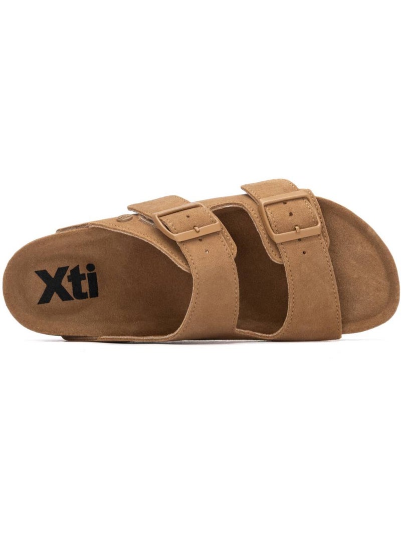 Sandales plates femme Camel - Kiabi
