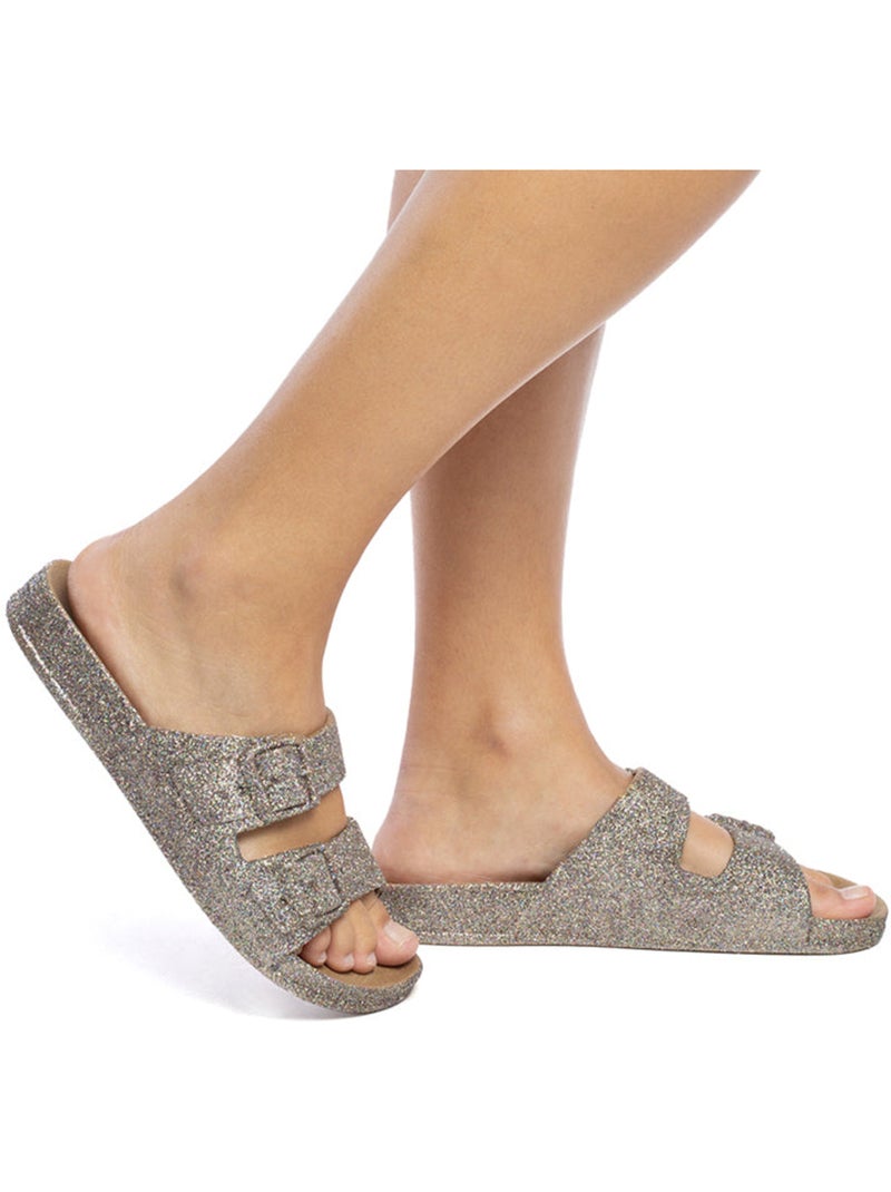 Sandales plates Femme Camel - Kiabi