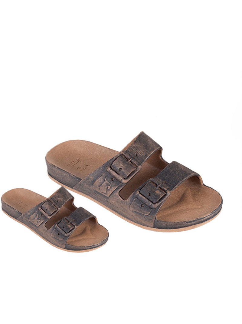 Sandales plates Femme Camel - Kiabi