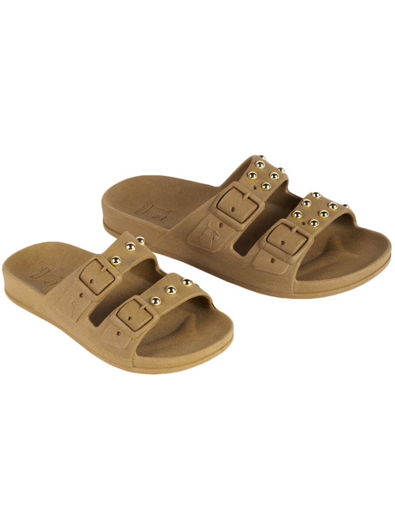 Sandales plates Femme Camel - Kiabi