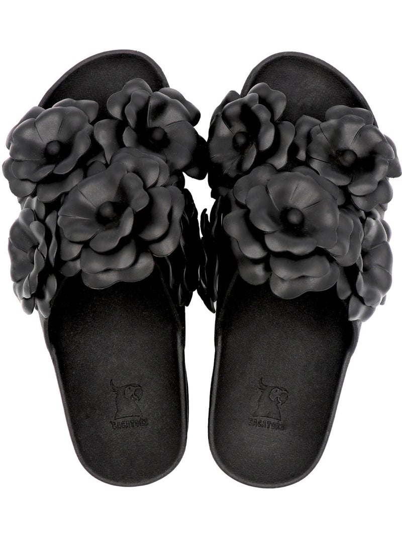 Sandales plates Femme CAMELIA Noir Noir - Kiabi