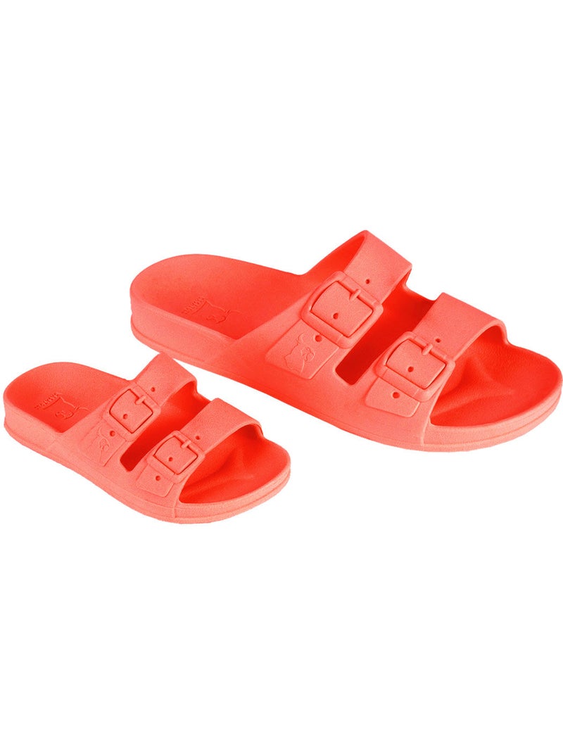 Sandales plates Femme Corail - Kiabi