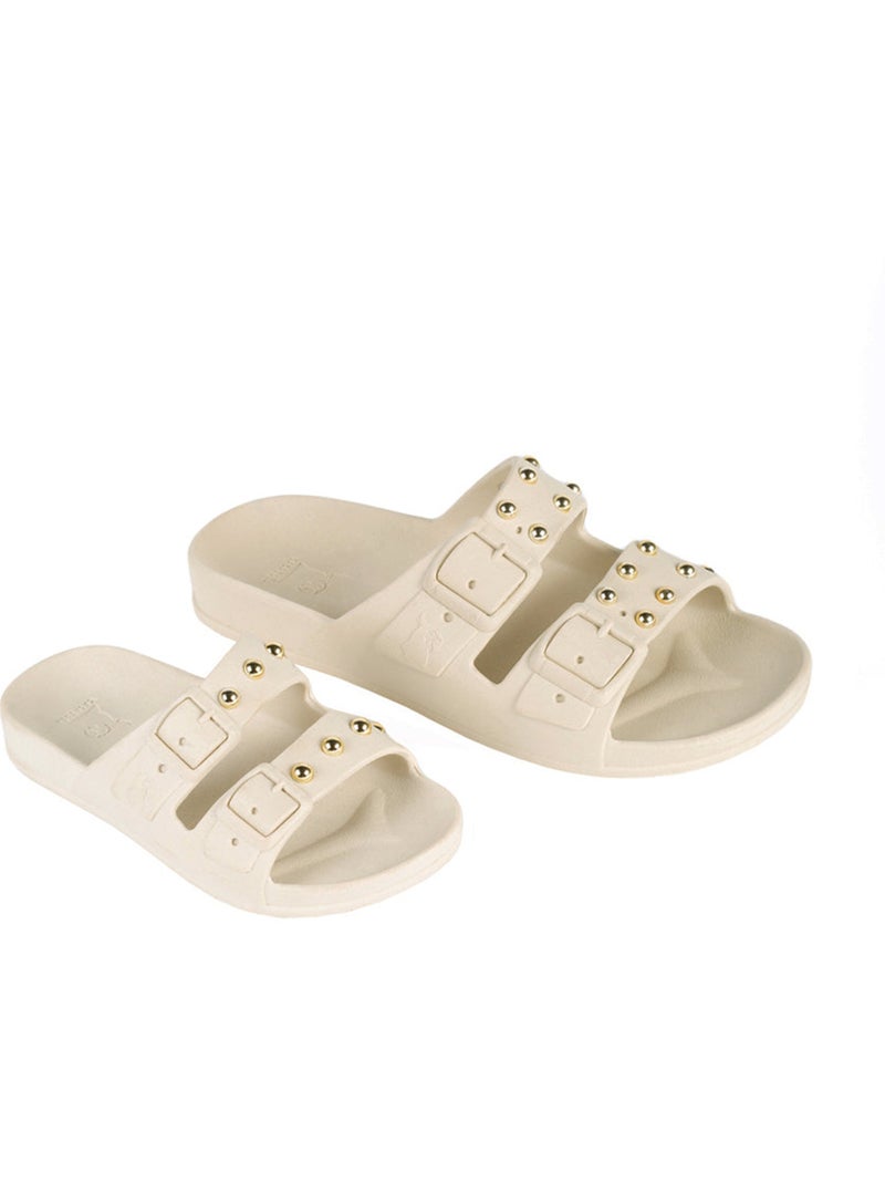 Sandales plates Femme Craie - Kiabi