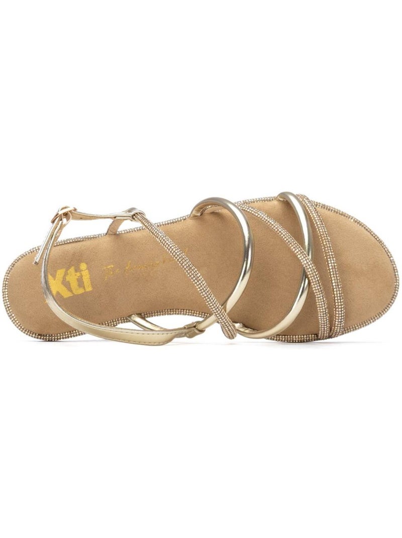 Sandales plates femme Doré/or - Kiabi