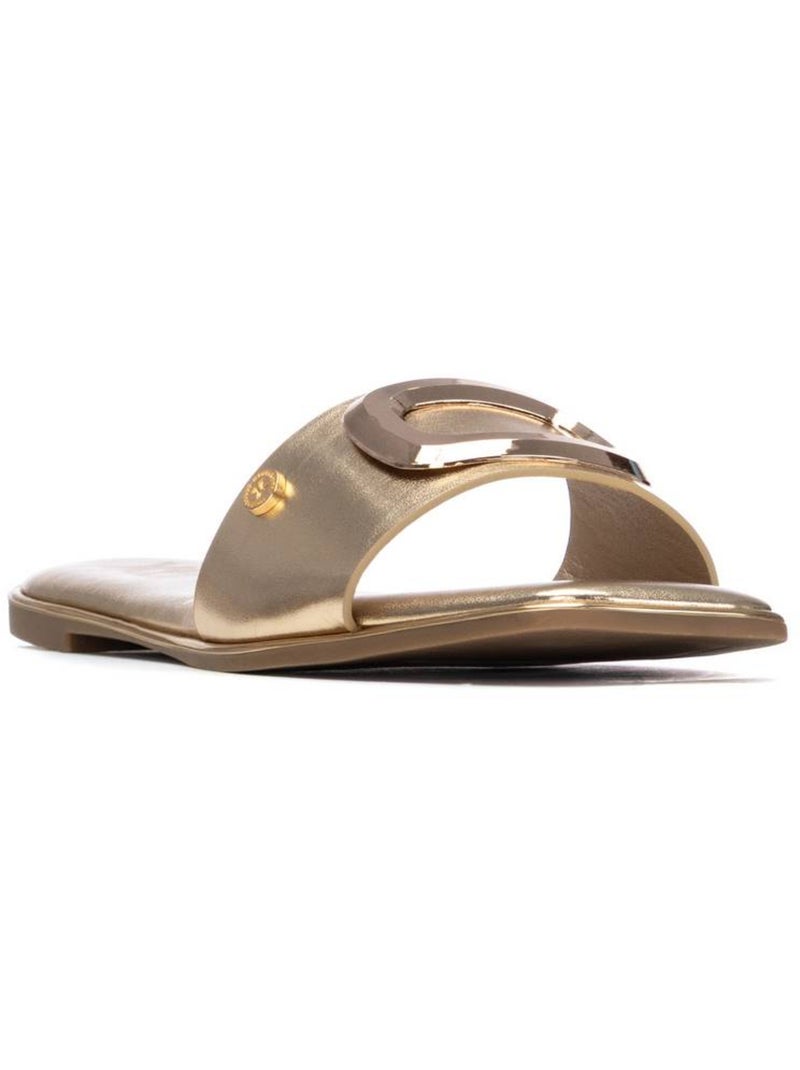 Sandales plates femme Doré/or - Kiabi
