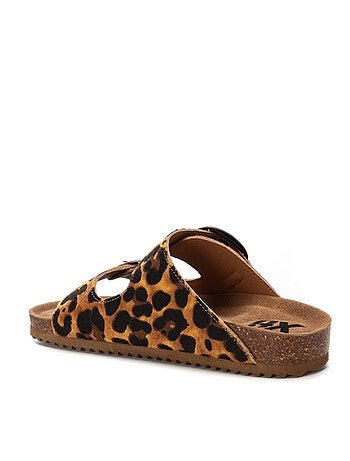 Sandales plates femme en cuir