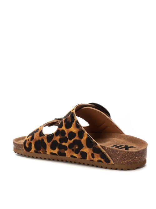 Sandales plates femme en cuir - Kiabi