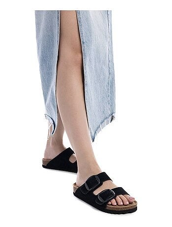 Sandales plates femme en cuir