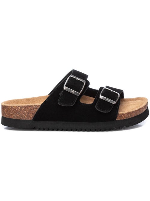 Sandales plates femme en cuir - Kiabi Sandales plates femme en cuir - Kiabi