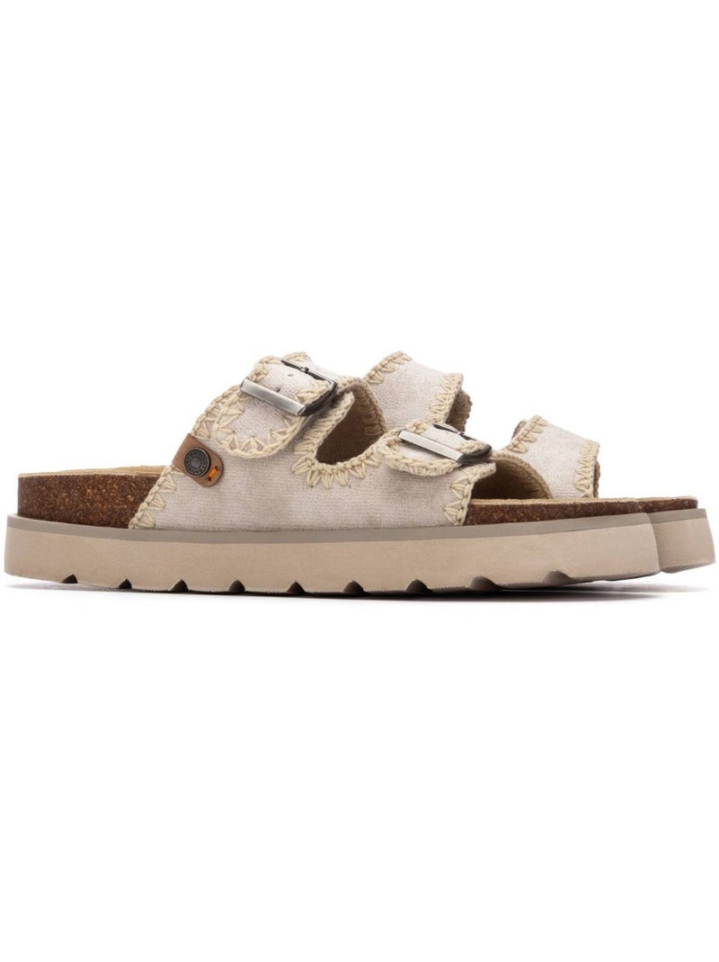 Sandales plates femme Gris - Kiabi