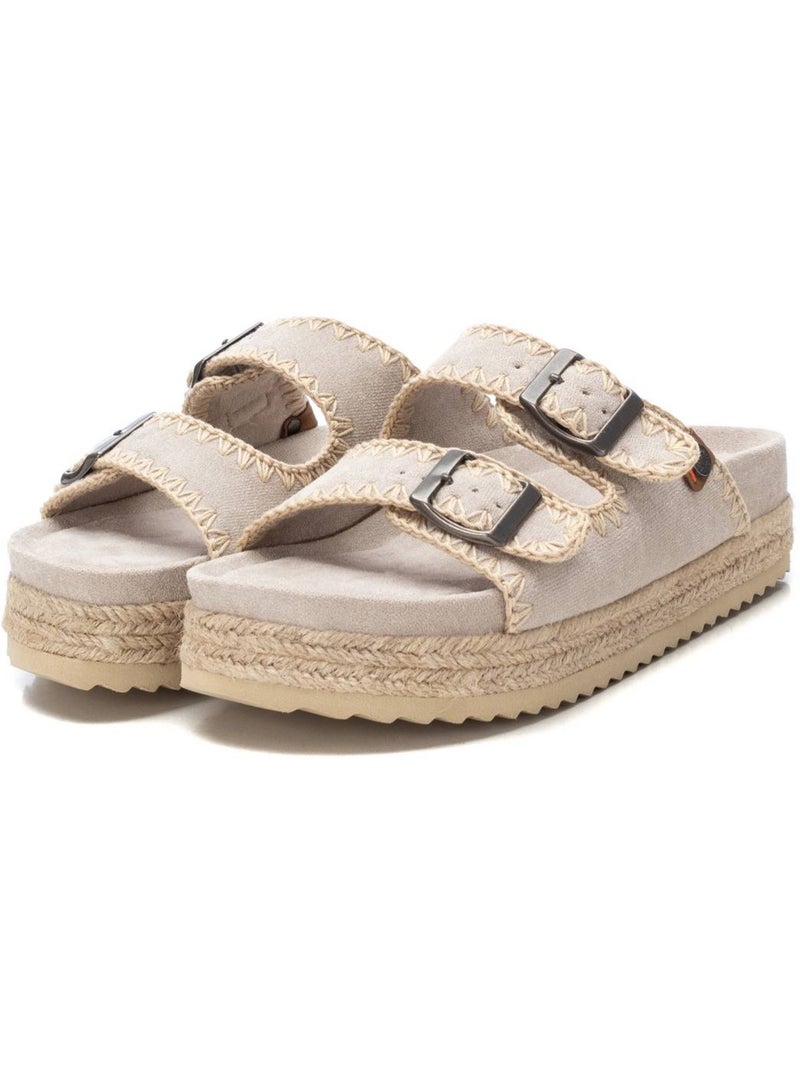 Sandales plates femme Gris perle - Kiabi