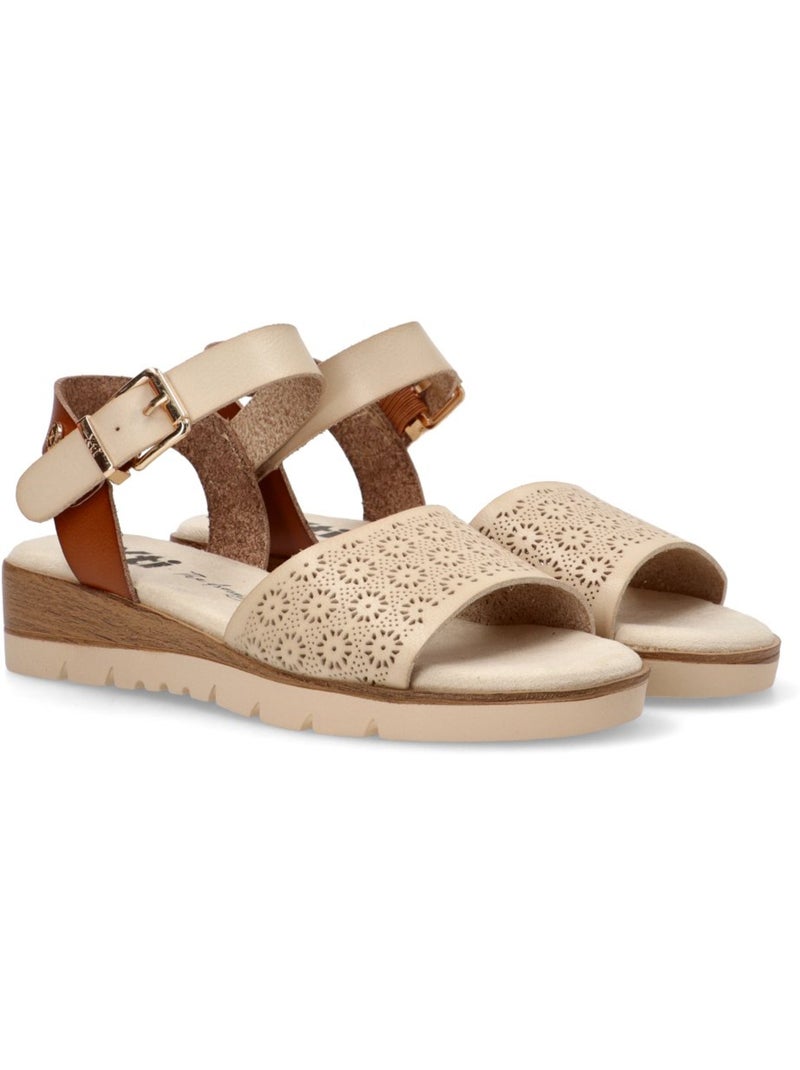 Sandales plates femme Gris perle - Kiabi