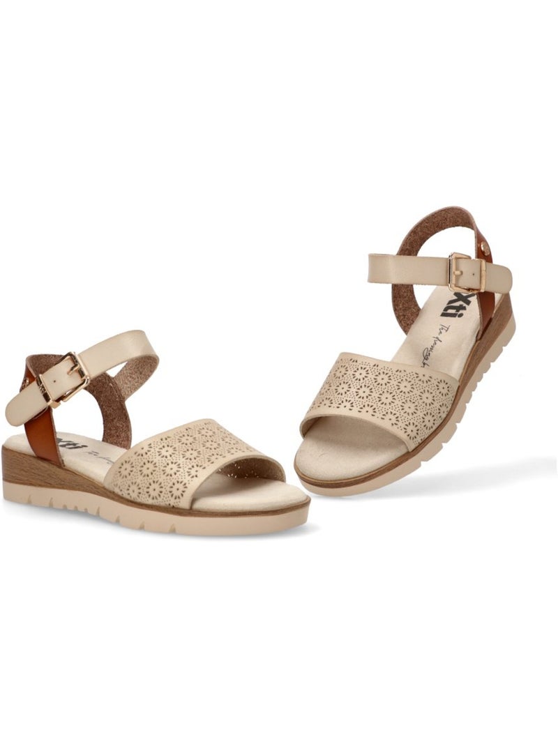 Sandales plates femme Gris perle - Kiabi