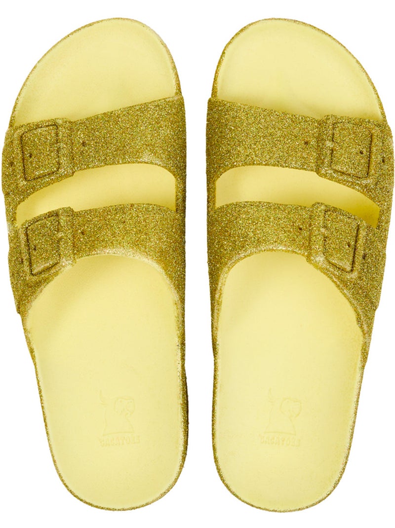 Sandales plates Femme Jaune - Kiabi