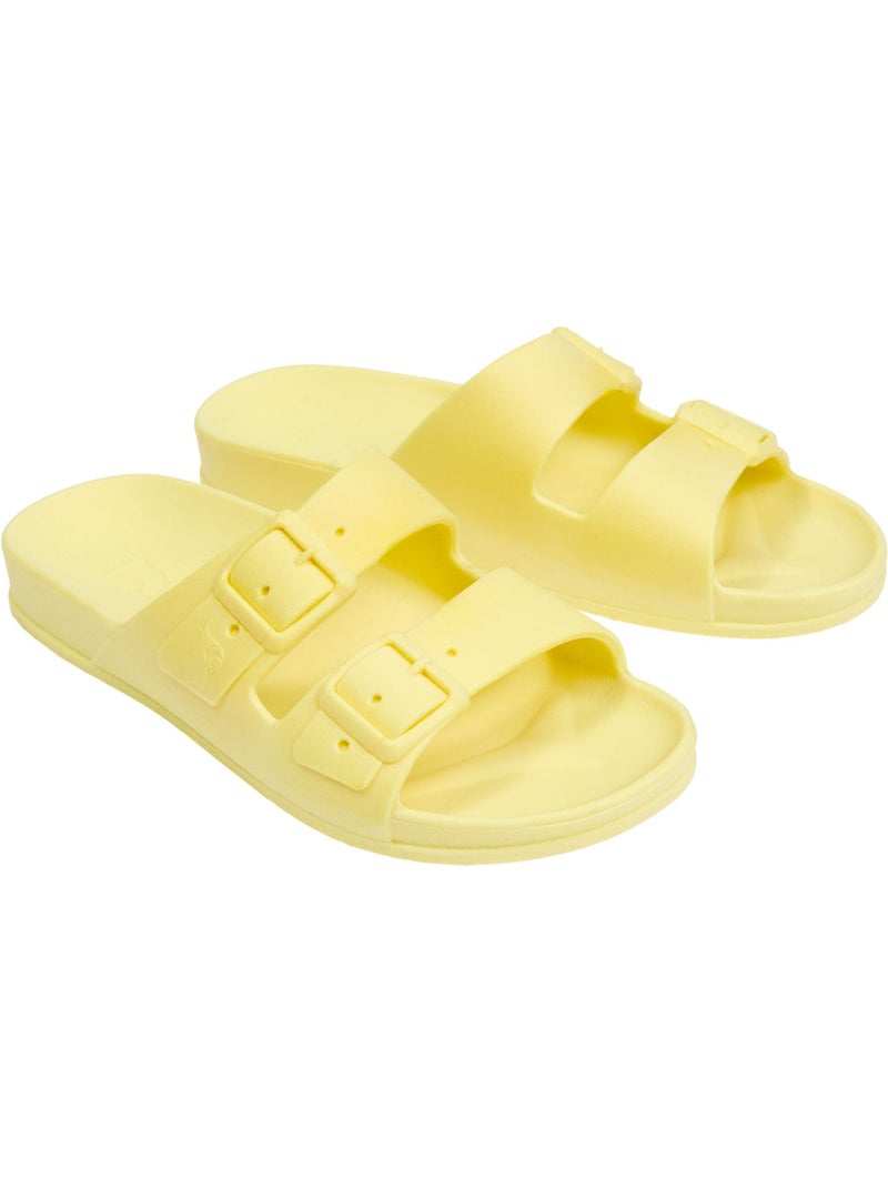 Sandales plates Femme Jaune - Kiabi
