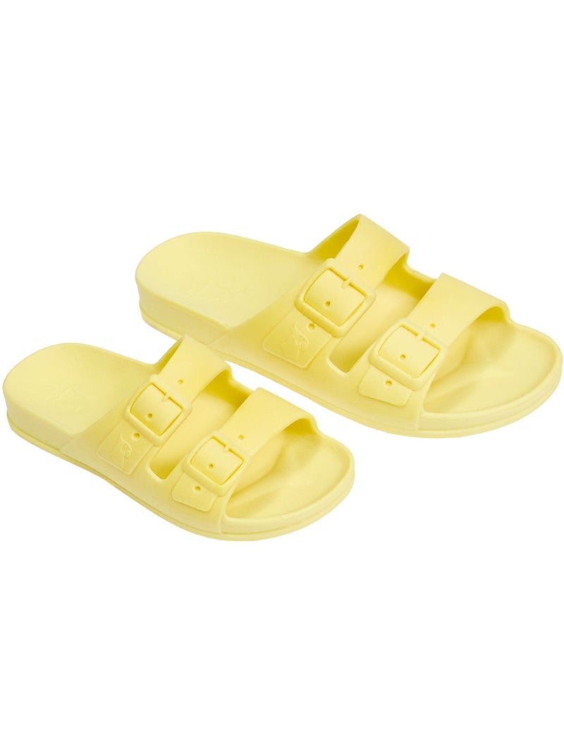 Sandales plates Femme Jaune - Kiabi