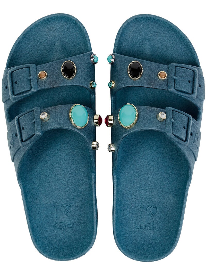 Sandales plates Femme JOIA Bleu jean - Kiabi