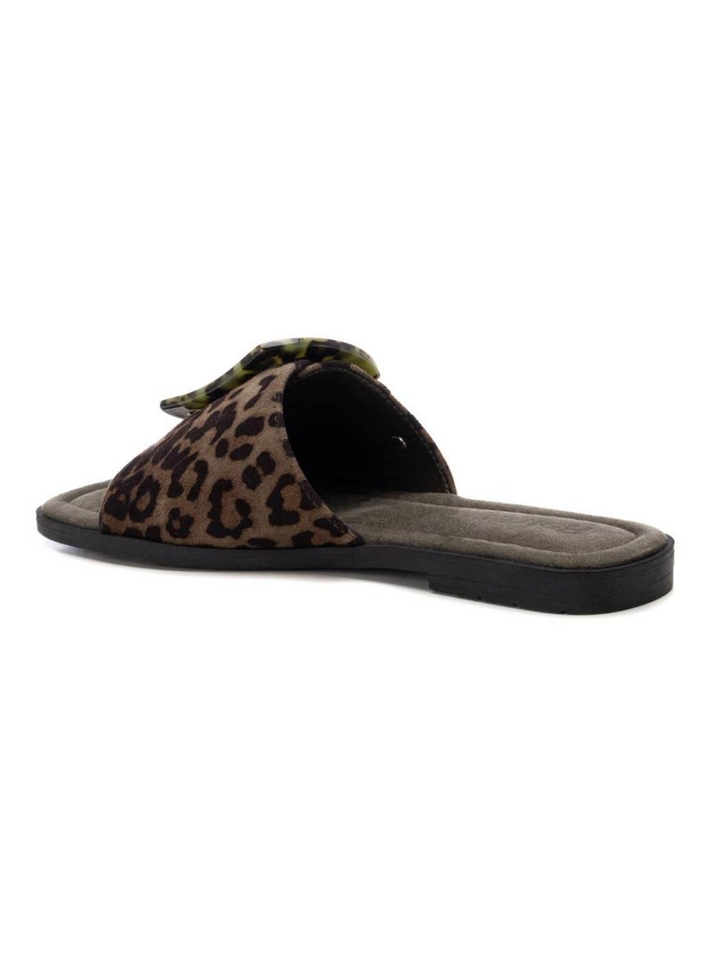 Sandales plates femme Kaki - Kiabi