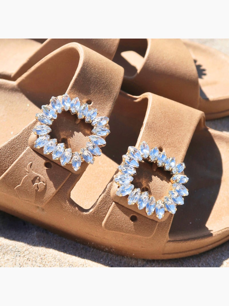 Sandales plates Femme Kaki foncé - Kiabi