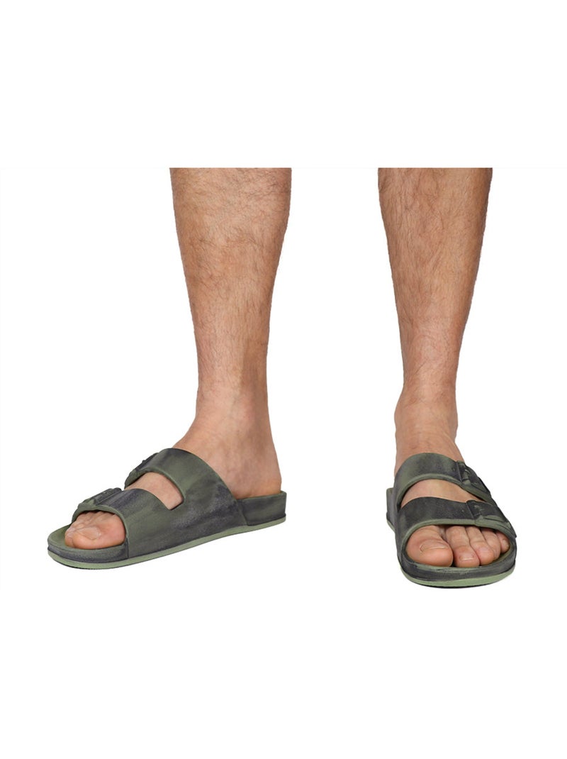 Sandales plates Femme Kaki foncé - Kiabi