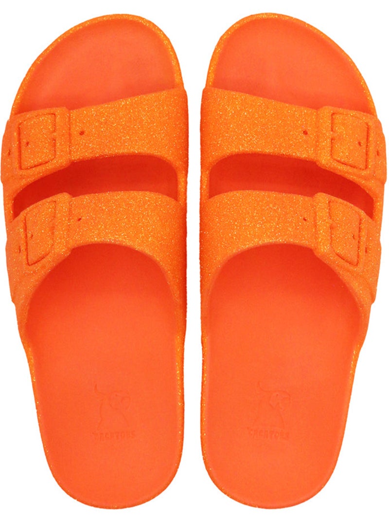 Sandales plates Femme NEON Orange fluo - Kiabi