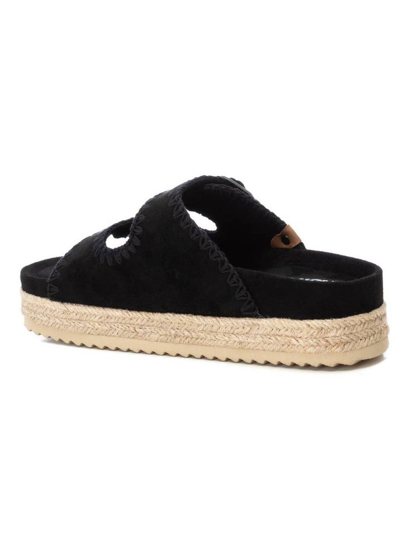 Sandales plates femme Noir - Kiabi