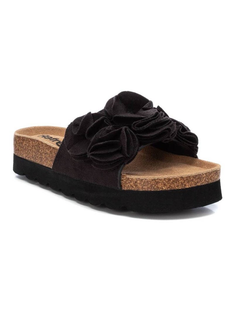 Sandales plates femme Noir - Kiabi