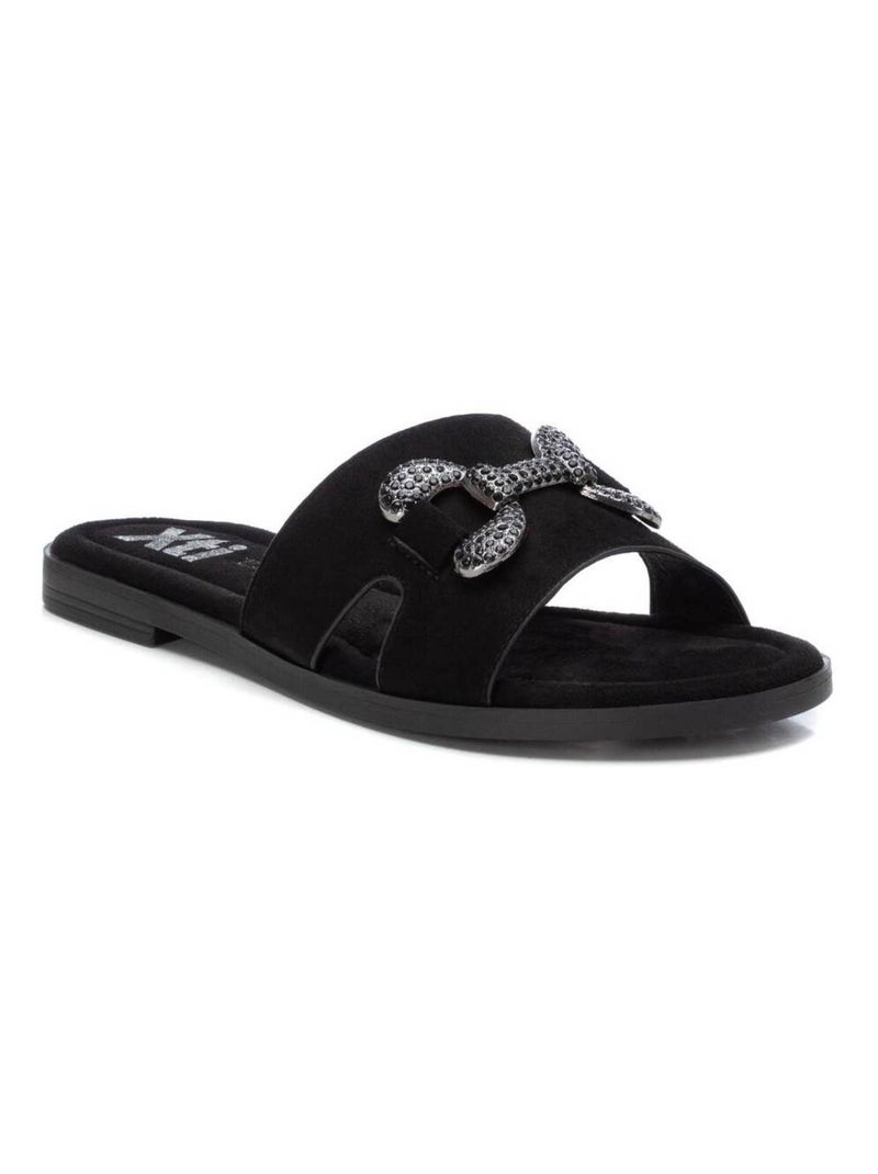 Sandales plates femme Noir - Kiabi