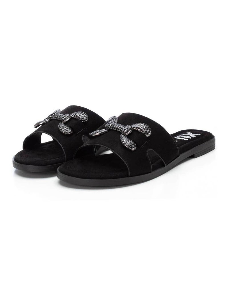Sandales plates femme Noir - Kiabi