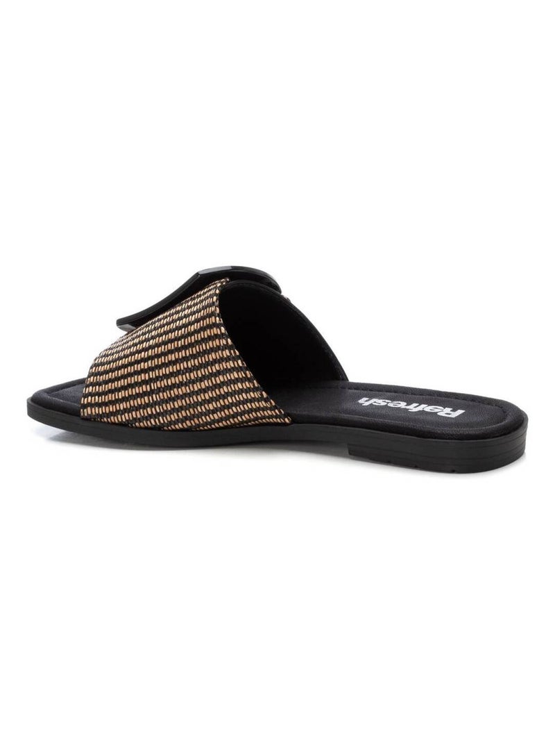 Sandales plates femme Noir - Kiabi