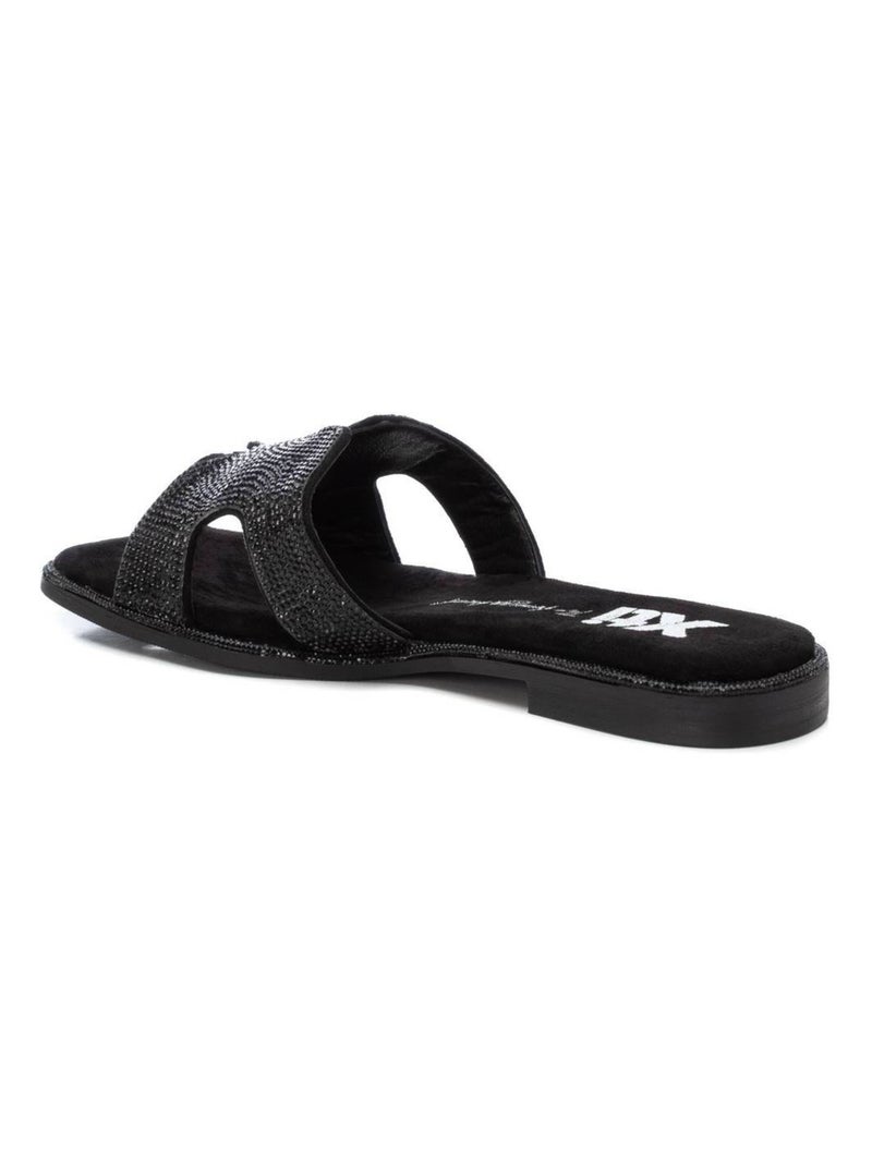 Sandales plates femme Noir - Kiabi