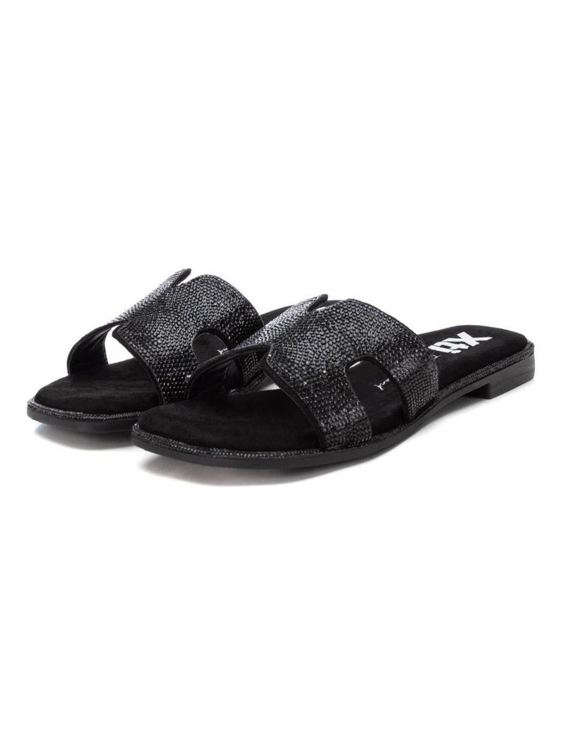 Sandales plates femme Noir - Kiabi