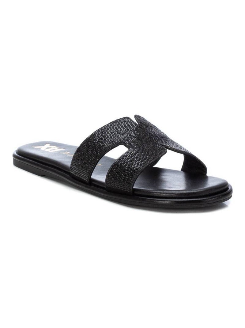 Sandales plates femme Noir - Kiabi