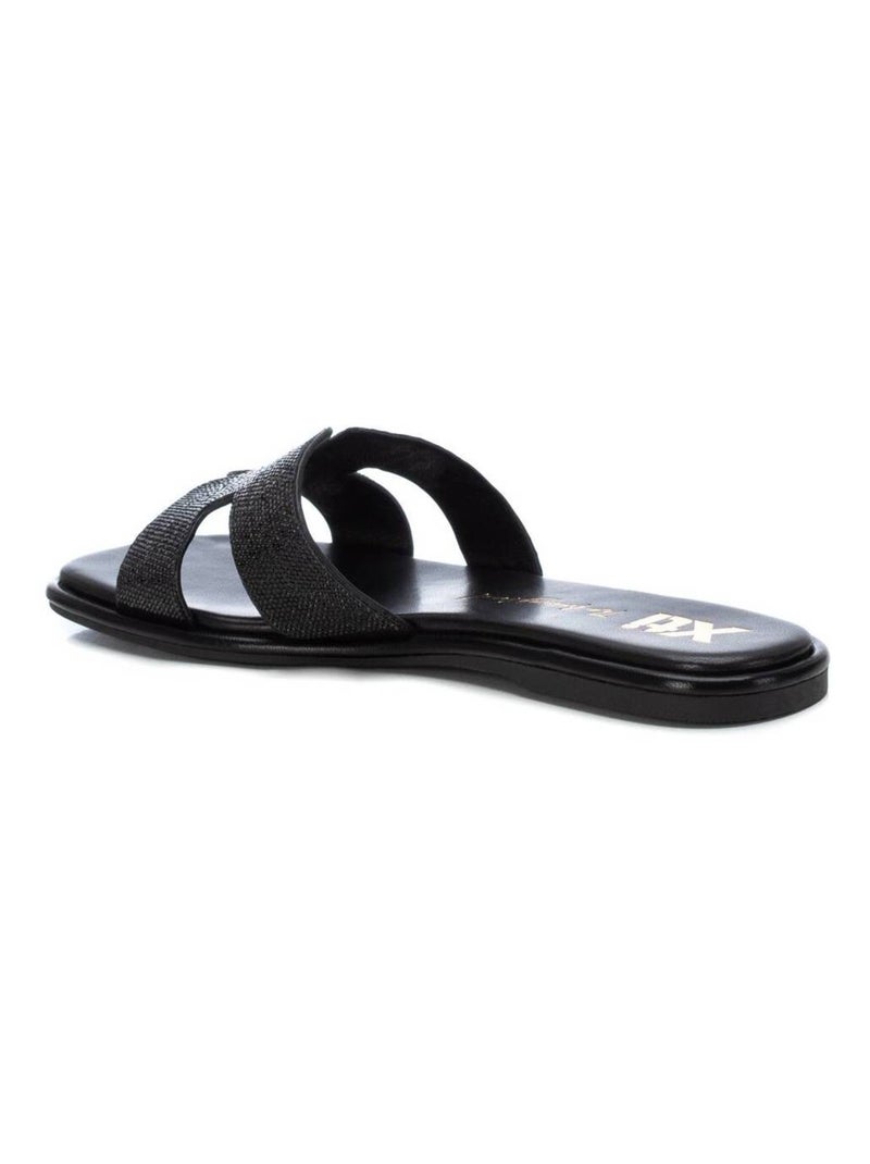 Sandales plates femme Noir - Kiabi