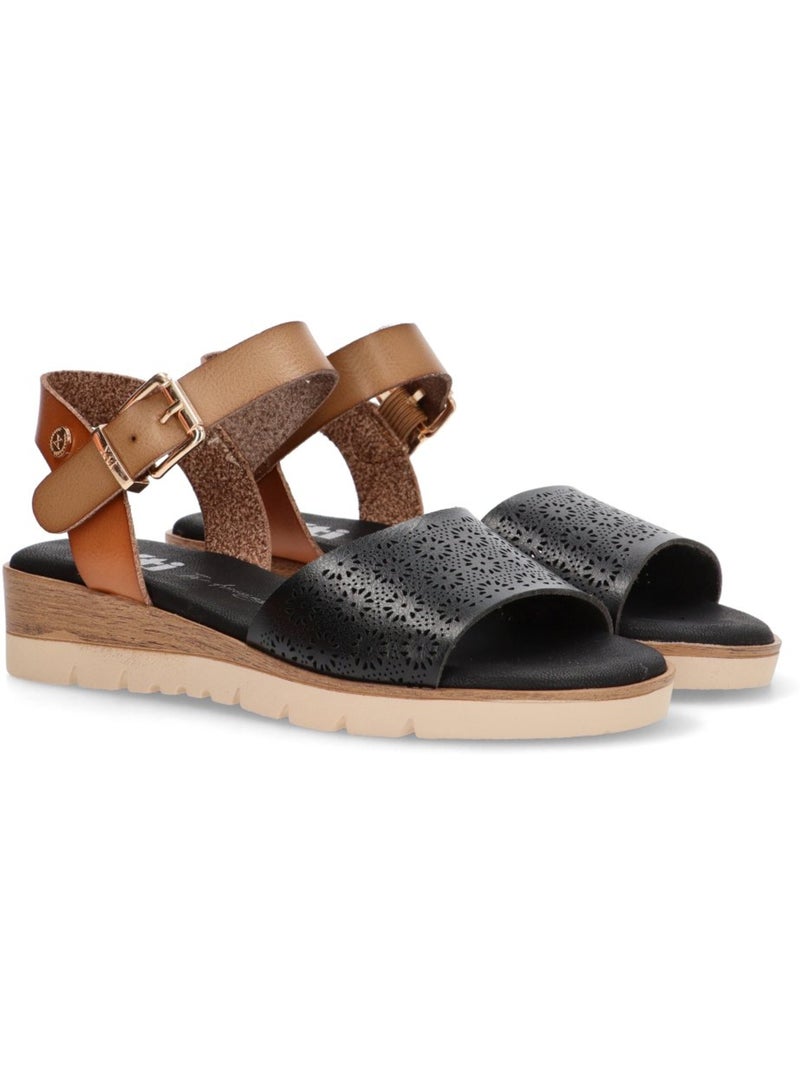 Sandales plates femme Noir - Kiabi