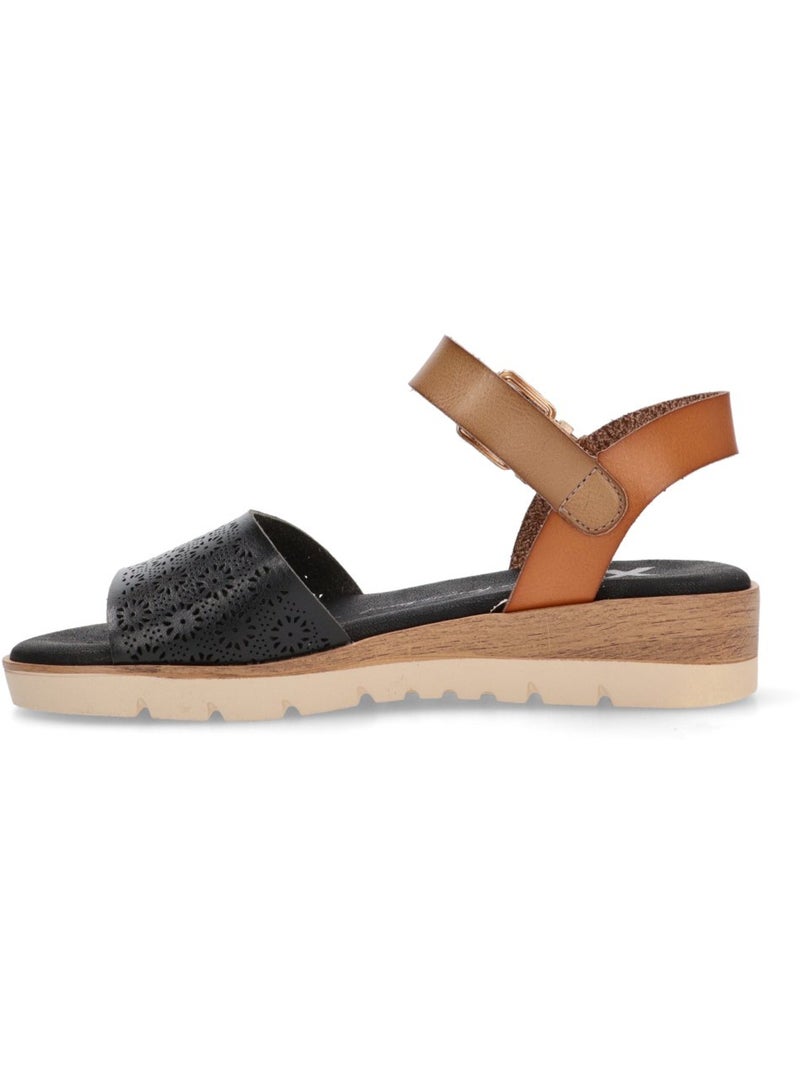 Sandales plates femme Noir - Kiabi