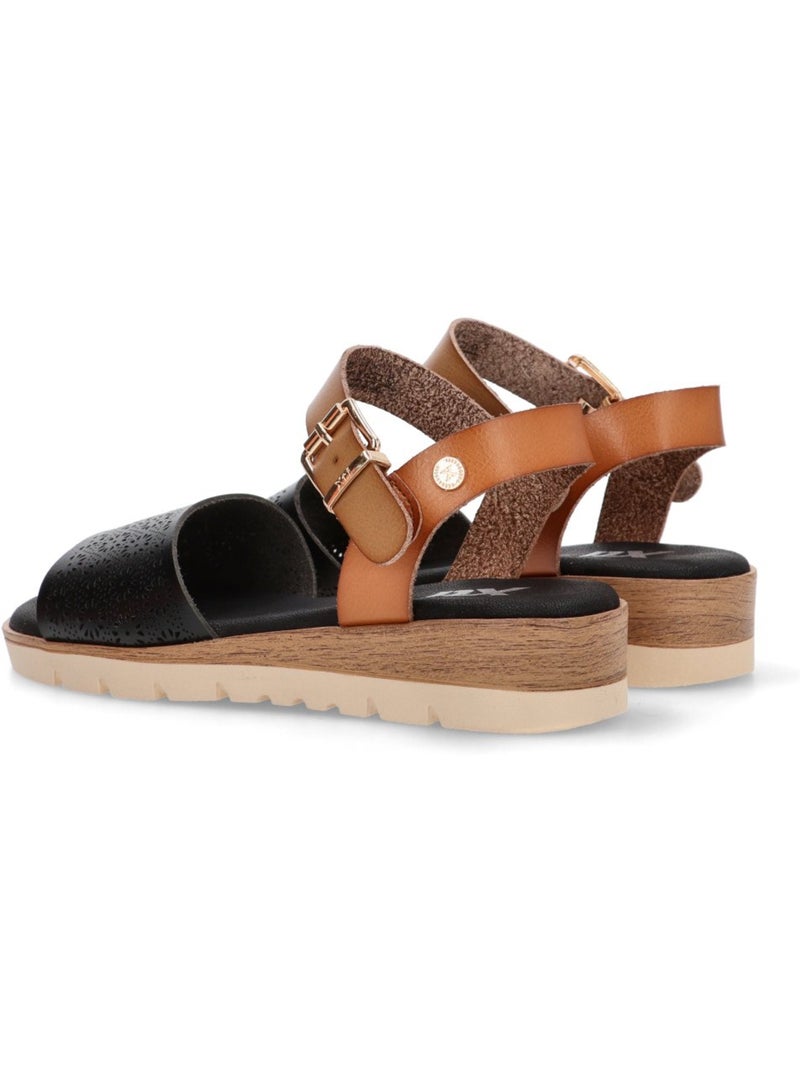 Sandales plates femme Noir - Kiabi