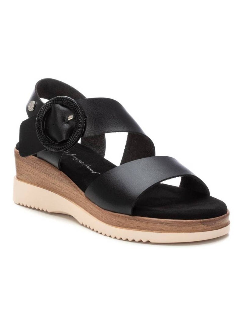 Sandales plates femme Noir - Kiabi