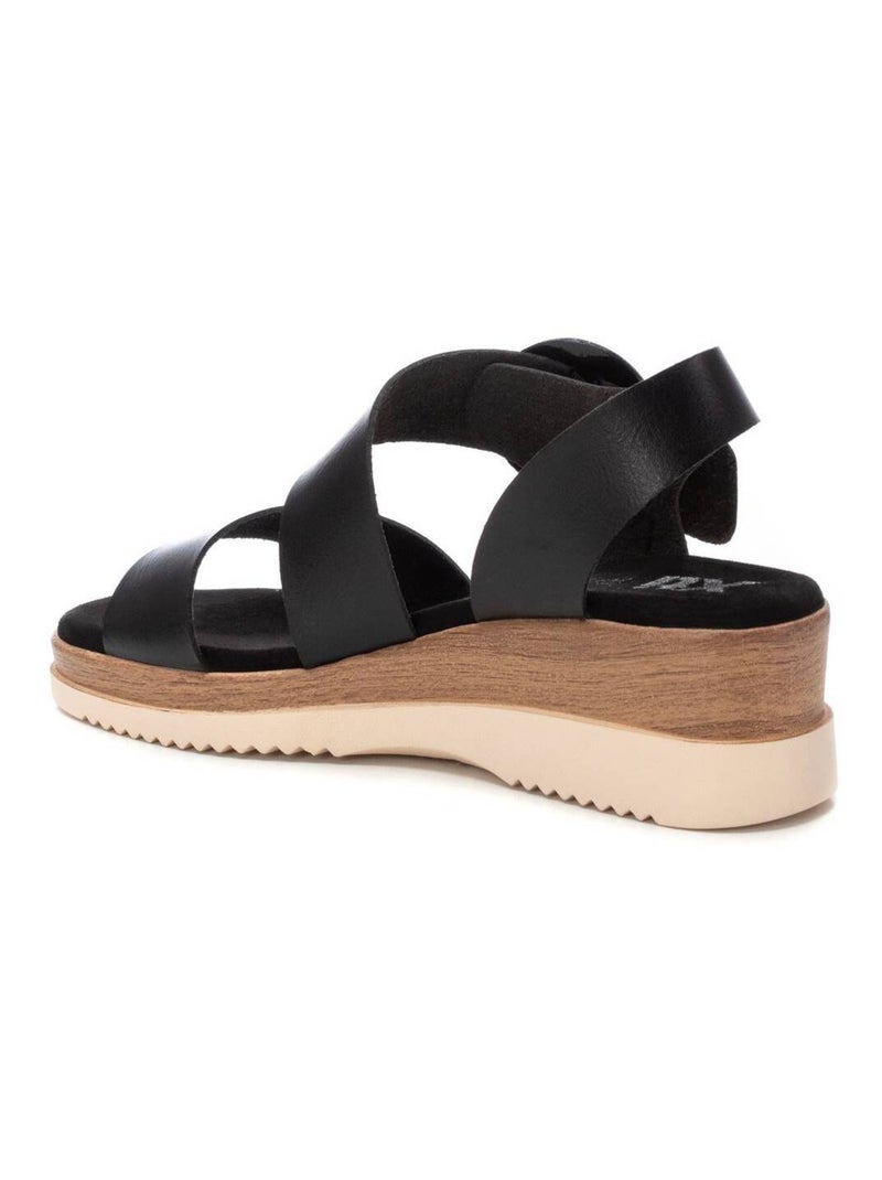 Sandales plates femme Noir - Kiabi