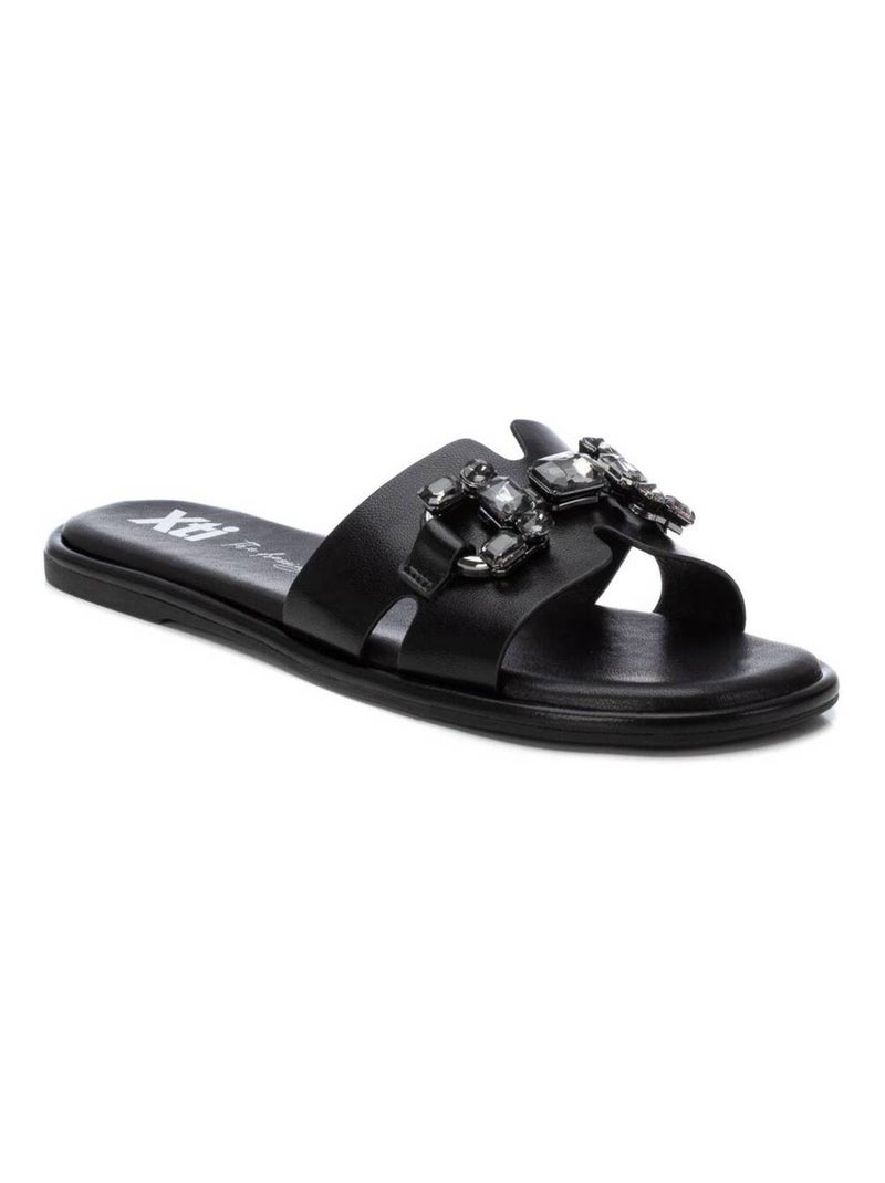 Sandales plates femme Noir - Kiabi